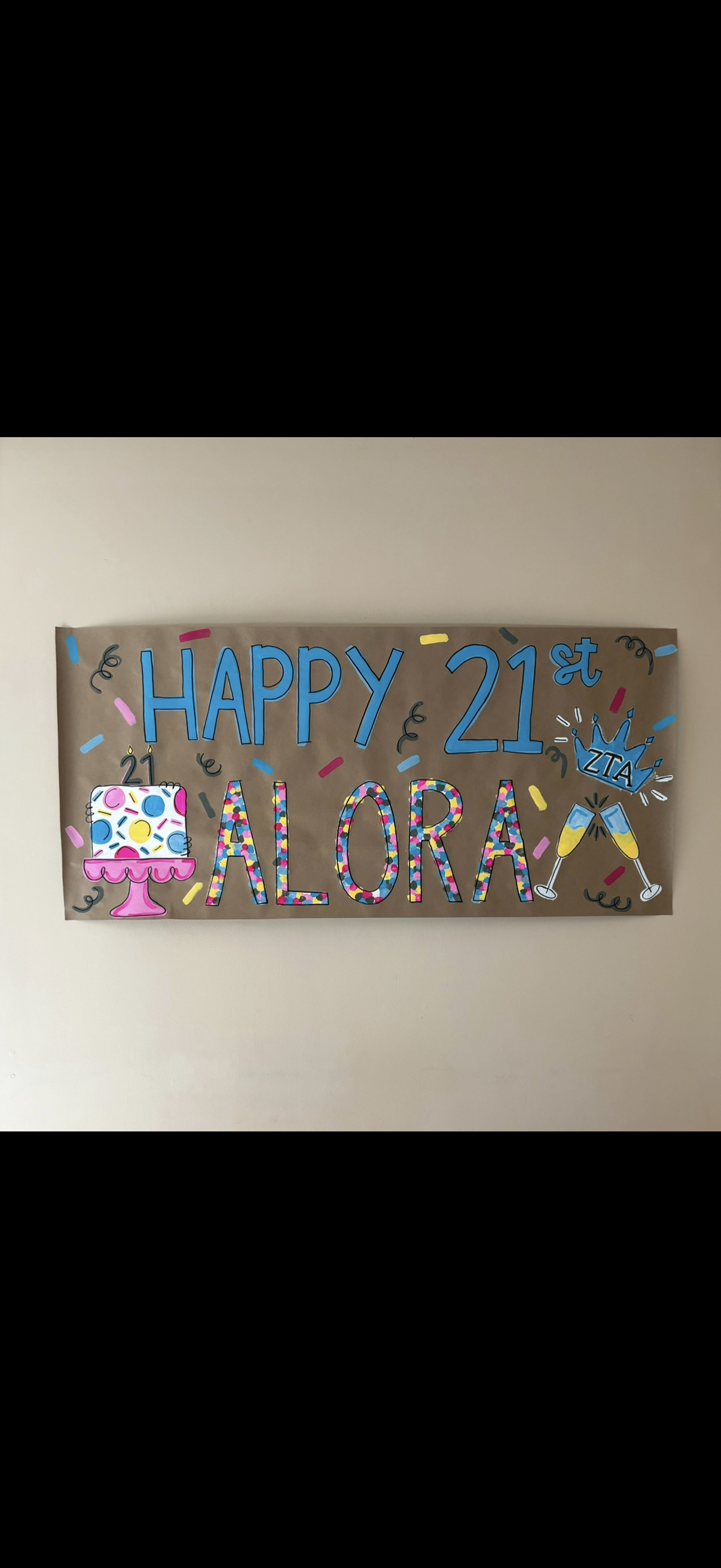 Custom birthday banner example